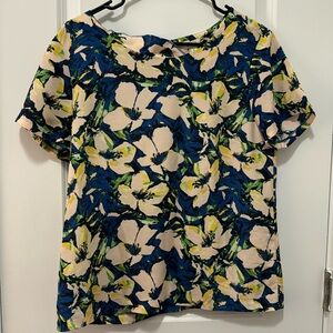 Jcrew Floral Print Top